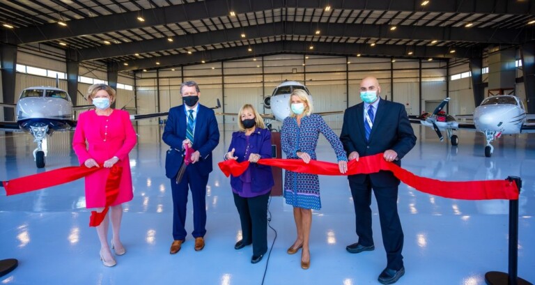 Long Island MacArthur Airport’s Federal Government Cash Infusion Means Service Improvements Town of Islip officials join Hawthorne Global Aviation executives to cut the ribbon on the companys new hangar.