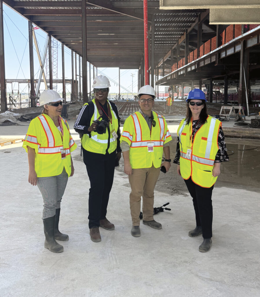 MWBE, Local Business and Community Milestones at JFK Airport New York Airport (L.-R.): Julia Lauria-Blum, Beverly Holder, Ray Ringston, and Katie Bliss, touring the construction site at T6.