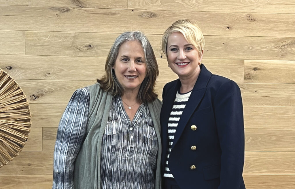 MWBE, Local Business and Community Milestones at JFK Airport New York Airport (L.-R.): Julia Lauria-Blum, and Jennifer Aument at the New Terminal One offices in Builiding 111 at JFK.