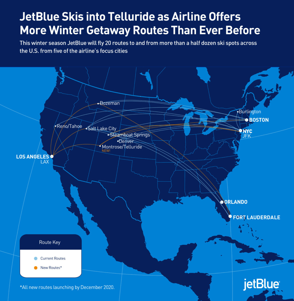 INFOGRAPHIC JetBlue Skis into Telluride as Airline Offers More Winter Getaway Routes Than Ever Before Metropolitan Airport News