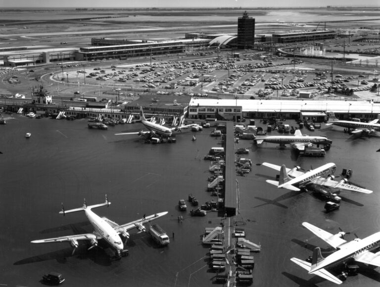 Before JFK, There Was Idlewild A view of the Administration Building & the International Arrivals Building at Idlewild Airport in May 1958, before the airport was renamed as John F. Kennedy International.
