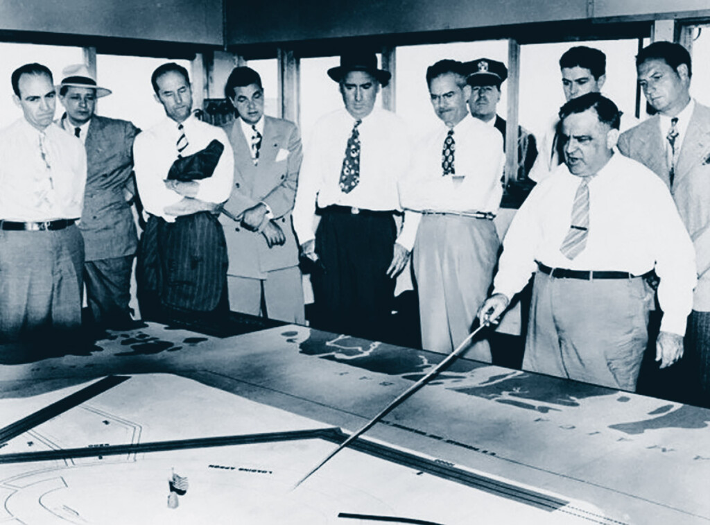PANYNJ Celebrates 100th Anniversary New York Airport Idlewild - Mayor LaGuardia going over JFK plans with Port Authority.