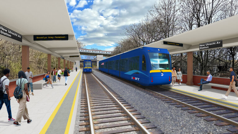 Interborough Express Light Rail Project (Rendering courtesy of MTA)