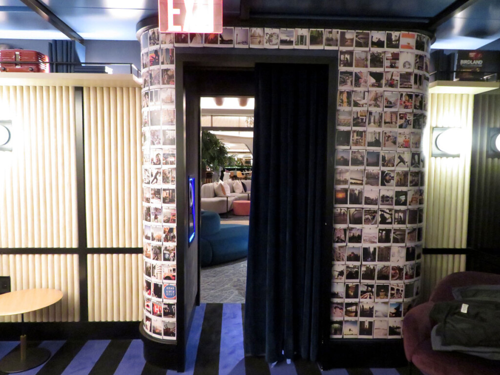 Interior of Arcade looking out through photo booth Metropolitan Airport News
