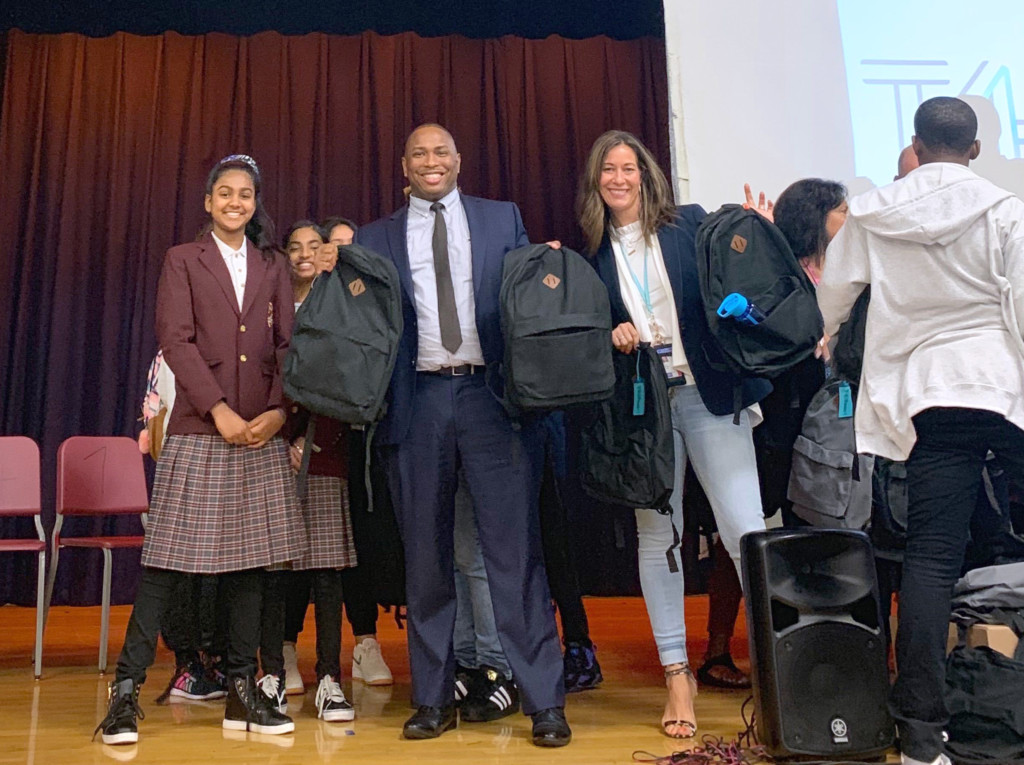 JFK Airport’s Terminal 4 Operator Donates 400 Backpacks and School Supplies to Local Queens Middle School 1