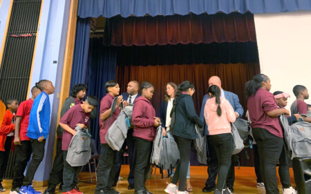 JFK Airport’s Terminal 4 Operator Donates 400 Backpacks and School Supplies to Local Queens Middle School JFK Airport’s Terminal 4 Operator Donates 400 Backpacks and School Supplies to Local Queens Middle School 2