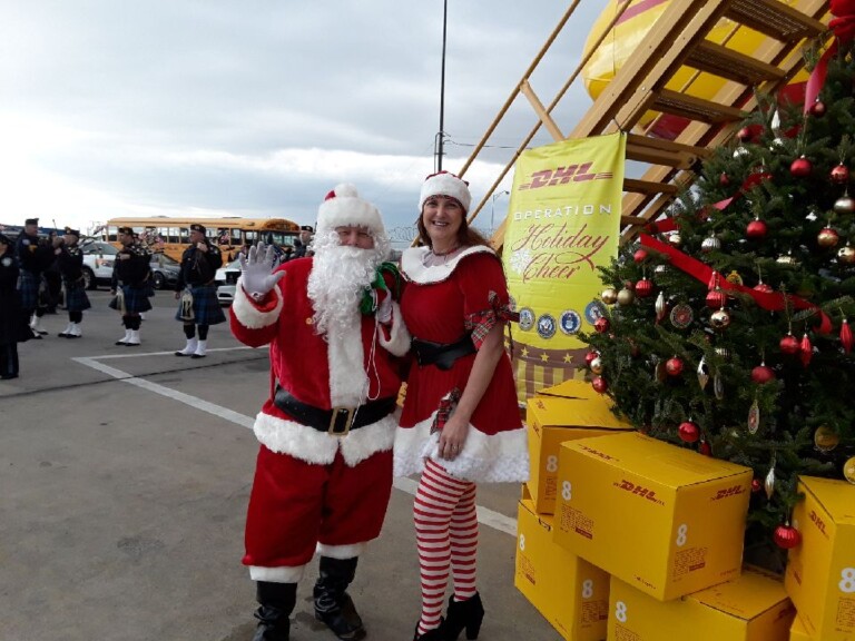 DHL at JFK Delivers Holiday Cheer to U.S. Troops Overseas JFK DHL Operation Holiday Cheer 2018
