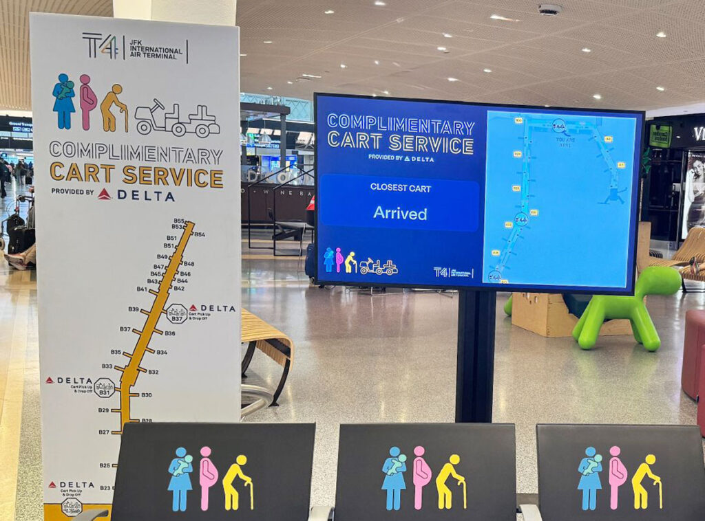 JFKIAT Enhances Passenger Experience at JFK T4 with Pilot of World's First Mobility Cart Tracking Service New York Airport JFK T4 Cart Tracking Metropolitan Airport News