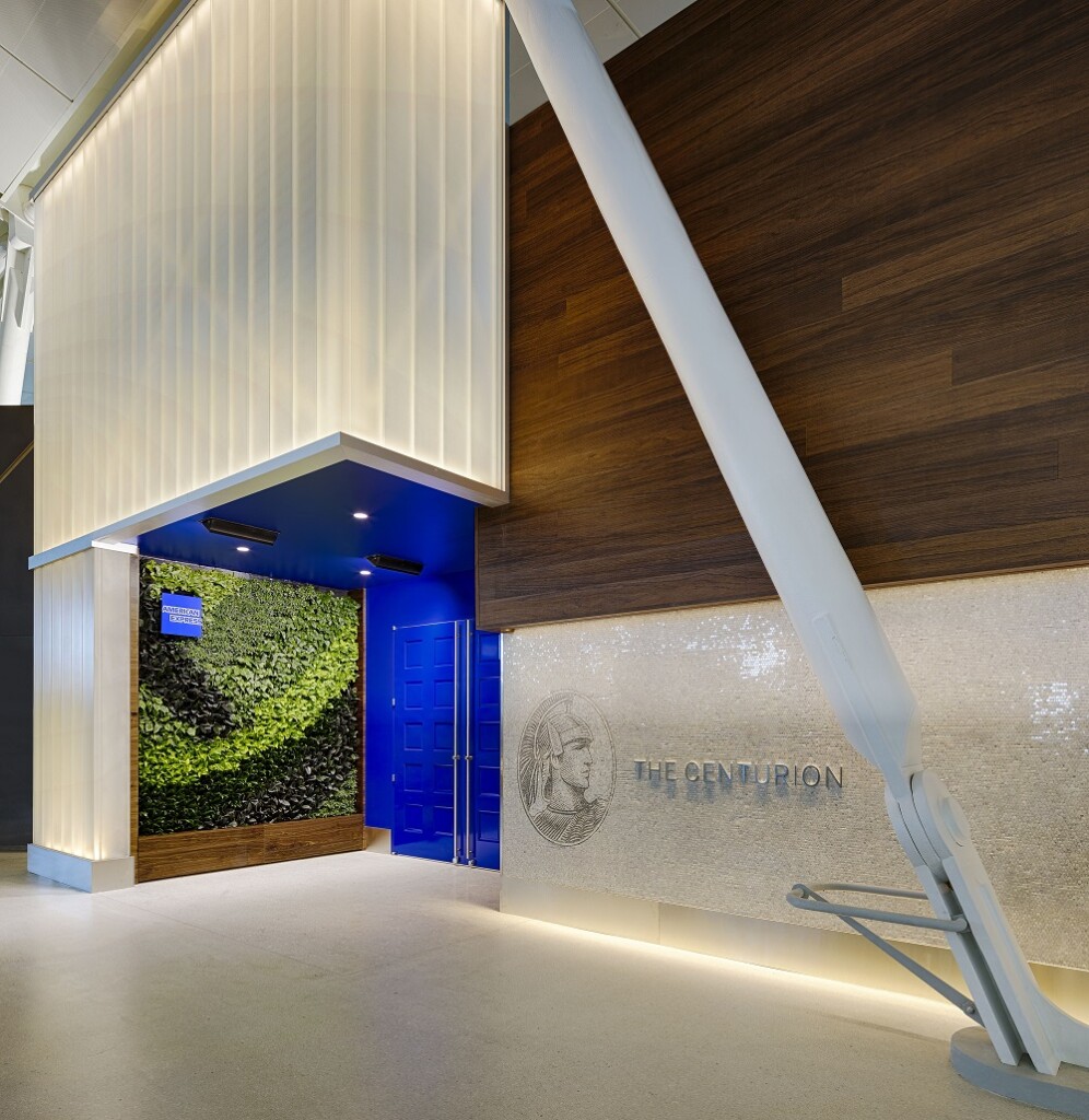Centurion Lounge at JFK Terminal Opens New York Airport JFK Entrance Angled Metropolitan Airport News