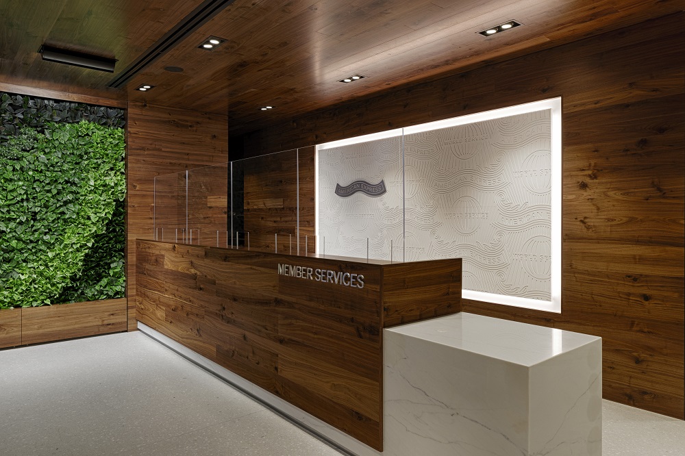Centurion Lounge at JFK Terminal Opens New York Airport JFK Reception Desk Metropolitan Airport News