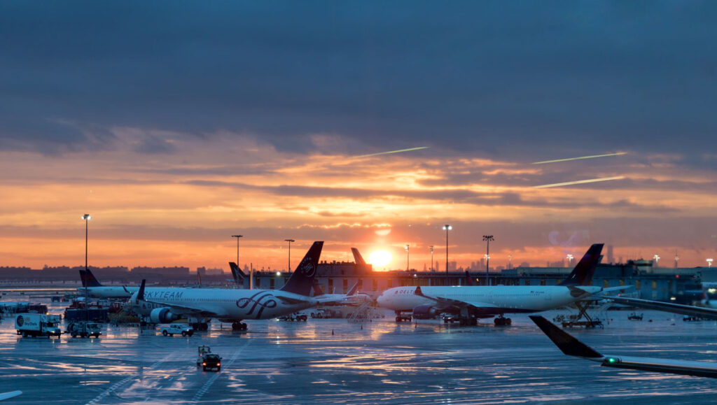 JFK Airport at Sunset