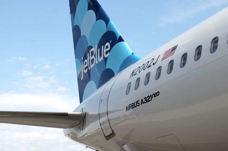 JetBlue Ushers in the Future of its Fleet as Airline Inaugurates First Airbus A321neo Aircraft and Honors Founder New York Airport JetBlue A321neo Tail Metropolitan Airport News