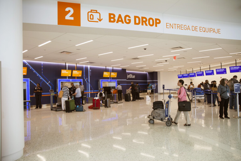 JetBlue Donates 2 Million TrueBlue Points to Make-A-Wish in Celebration of Giving Tuesday JetBlue Bag Drop (JFK)