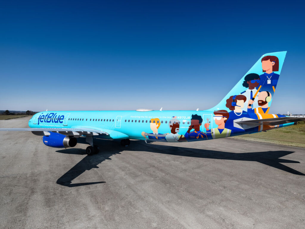 JetBlue Celebrates 25 Years of Bringing Humanity Back to Air Travel New York Airport A Historic Flight with a Brand-New Livery Dedicated to Crewmembers