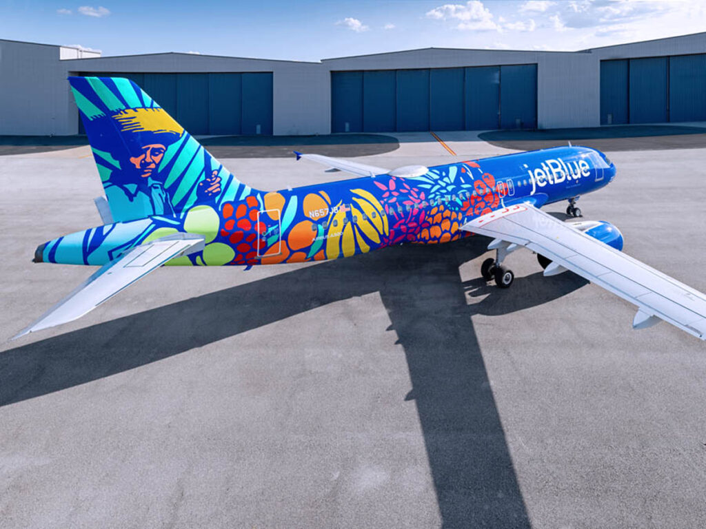 JetBlue Unveils Isla del Bluencanto, Boricua-Inspired Painted Aircraft New York Airport De Puerto Rico al Cielo: JetBlue Unveils Isla del Bluencanto, Boricua-Inspired Painted Aircraft