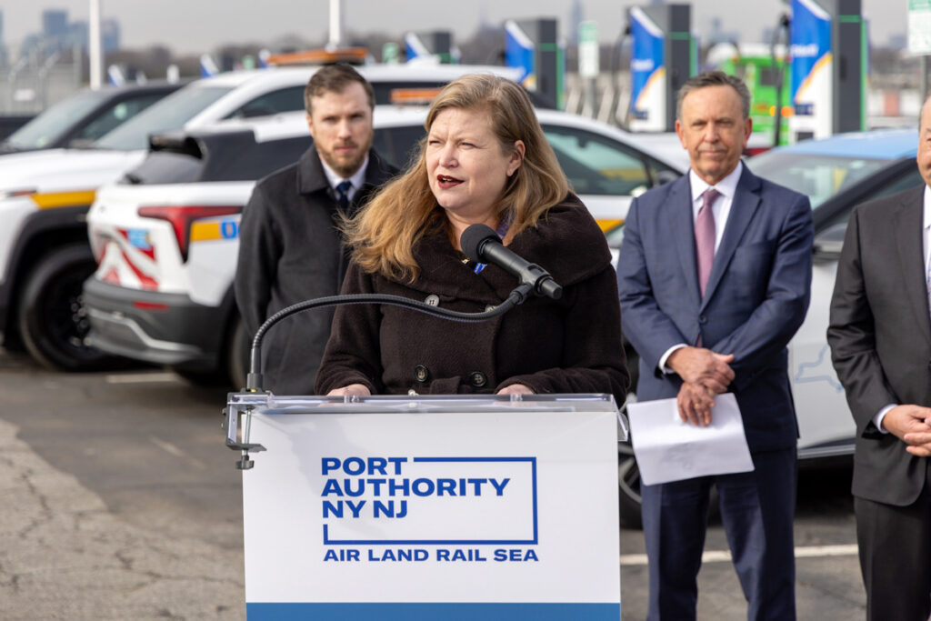 PANYNJ and NYPA Open 12 EV Fast Chargers LGA Airport New York Airport Kathryn Garcia, Executive Director, Port Authority of New York and New Jersey.
