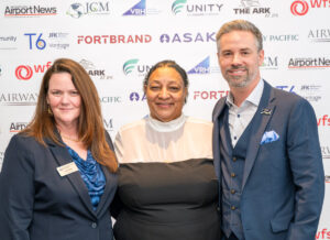 February 2026 Publisher’s Message Katie Bliss, President, Aqueous Solutions; Yvette Greene, Cresent Consulting, and Terminal 6 CEO Steve Thody.