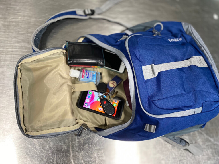Passengers Left More Than $900K Behind at TSA Airport Security Checkpoints Knapsack with items from pockets inside Metropolitan Airport News