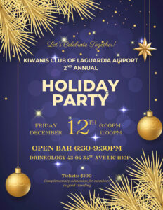 LGA Kiwanis Christmas Party flyer 2025