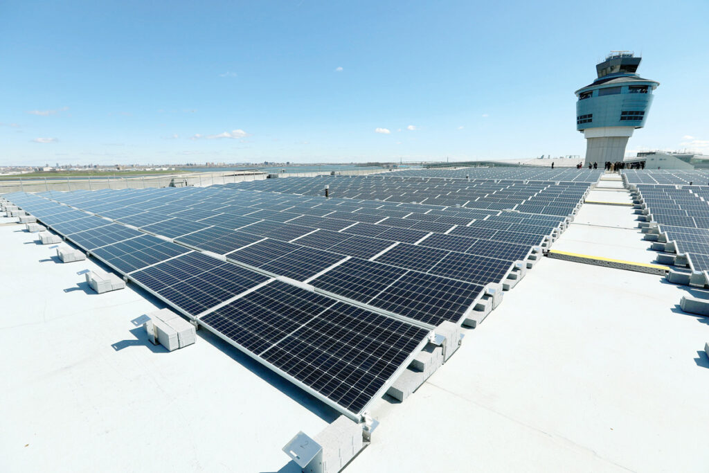 Creating a Green Sky New York Airport LGA Solar Panels