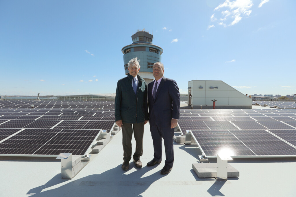 PANYNJ Unveils New Solar Rooftop at LaGuardia Airport New York Airport LaGuardia Airport Solar-Roof