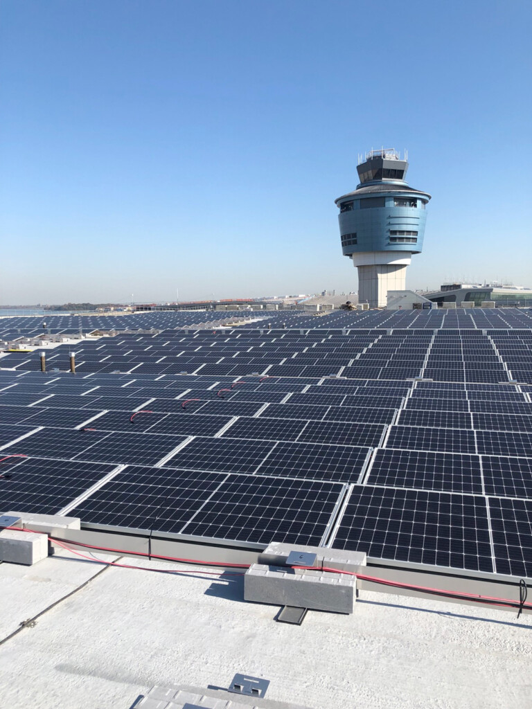 PANYNJ Unveils New Solar Rooftop at LaGuardia Airport New York Airport LaGuardia Airport Solar-Roof