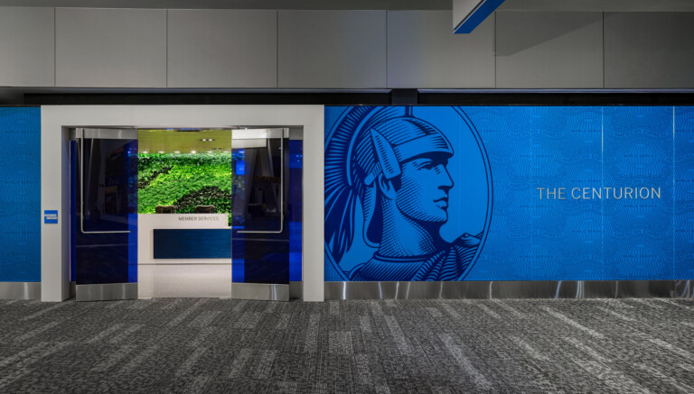 American Express to Open New Centurion Lounge at LaGuardia Airport Entryway to The Centurion Lounge at LaGuardia Airport