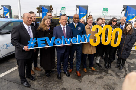 PANYNJ and NYPA Open 12 EV Fast Chargers LGA Airport New Public EV Charging Station is Airport’s First and Single Largest Bank of Chargers in NYPA’s Overall Statewide EVolve NY Network