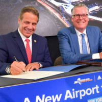 Cuomo Announces Start of Construction on Delta's $4 Billion New Facilities at LaGuardia New York Airport LaGuardia LGA Groundbreaking 2017 4 Metropolitan Airport News