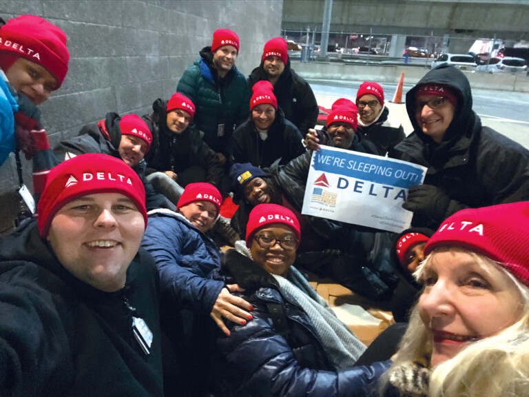 Delta Air Lines at JFK Participates in the Annual Sleep Out America Event Delta Air Lines at JFK Participates in the Annual Sleep Out America Event