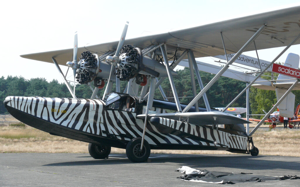 Airliners Built on Long Island New York Airport Martin and Osa Johnson’s zebra-striped S-38 'Osa's Ark' and giraffe-patterned S-39 'Spirit of Africa'—vessels of adventure as they explored the heart of Africa, creating iconic safari films and books.