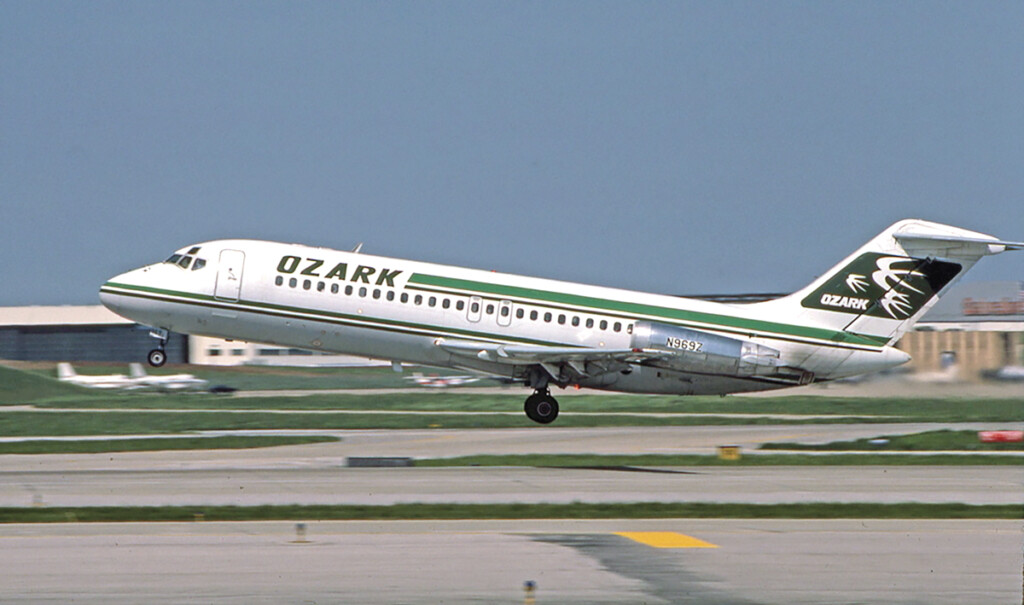 Ozark Flies Your Way New York Airport Ozark Air Lines DC-9-10