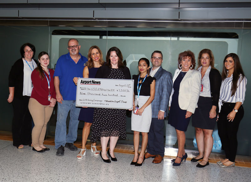 Metropolitan Airport News Donates $9,200 to USO