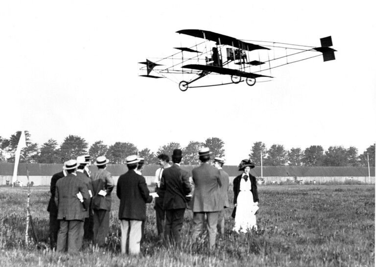 Preserving the Images of Long Island’s Aviation Past Early flight of Glenn Curtiss' Golden Flyer, Mineola, 1909