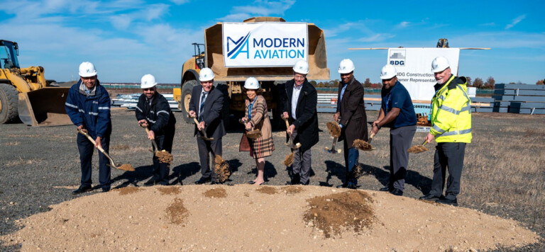 Modern Aviation Breaks Ground on Hangar Development at Republic Airport Modern Aviation FRG Ground Breaking Metropolitan Airport News