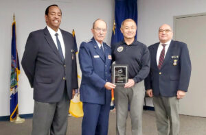 (L.-R.): Major Raymond Miller, Colonel Peter Koch, Captain John Liu, Lt., Major Steven Pinello