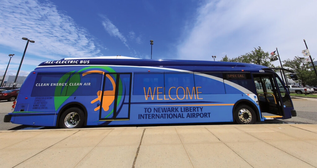 Working Towards A Sustainable Future New York Airport Newark Airport Electric Bus