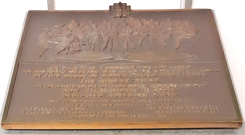 The Song of the Ninety-Nines New York Airport Ninety Nines Bronze-at-Cradle2019