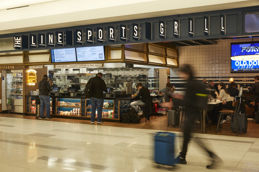 OTG Launches Transformative Concept Inside New Terminal C at LaGuardia Airport New York Airport OTG's The Line Sports Grill.