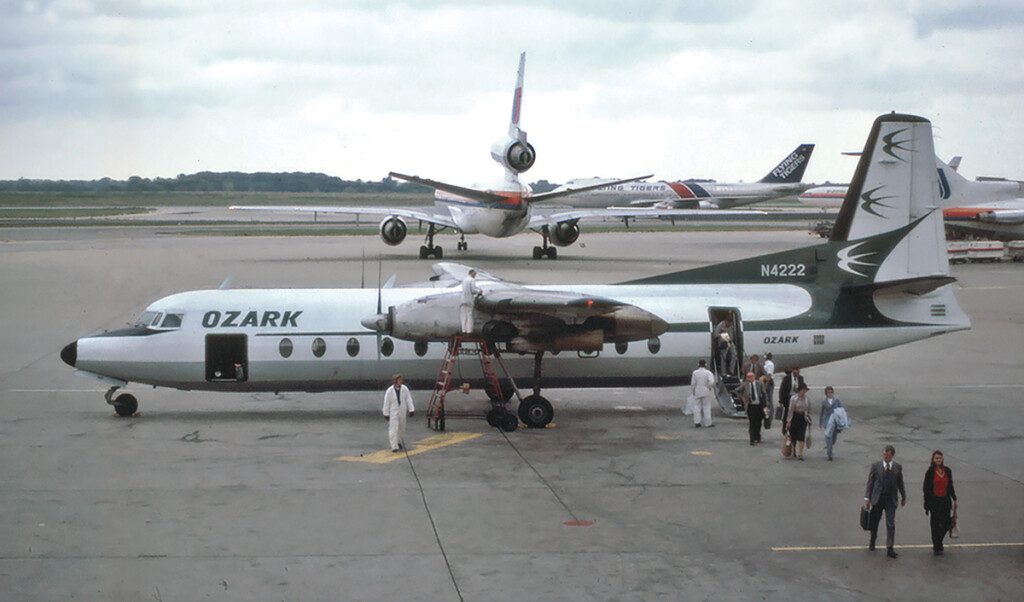 Ozark Flies Your Way New York Airport Ozark Air Lines Fairchild Hiller FH-227B