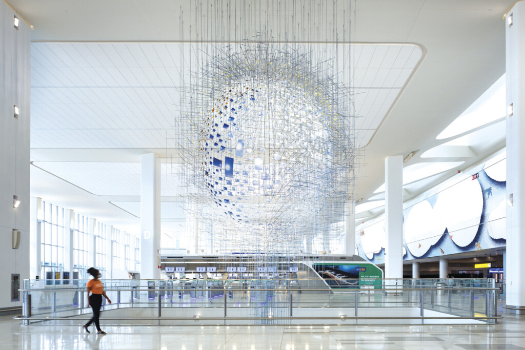 Reflections of Time & Place New York Airport Sarah Sze, Shorter than the Day, 2020