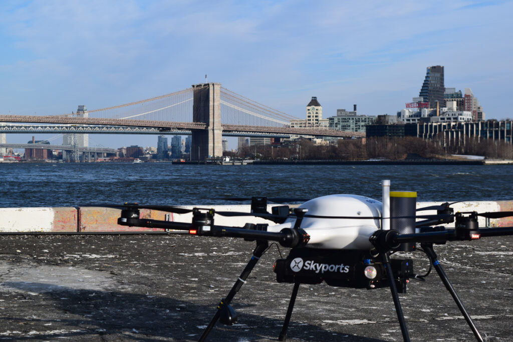PANYNJ & Skyports Drone Services to Begin Yearlong Cargo Drone Trial Flights Partnership with U.K.-Based Drone Operator Follows Earlier Test Flights of Small Autonomous Uncrewed Aircraft to Assess Viability of Cross-River Cargo Drone Routes for Middle-Mile Cargo Delivery
