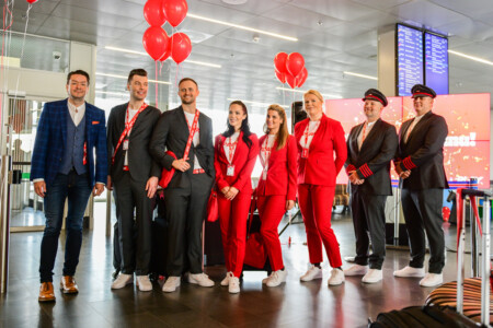 PLAY Continues U.S. Service Takeoff, Launching Its First Flight From Boston PLAY CEO and Flight Crew