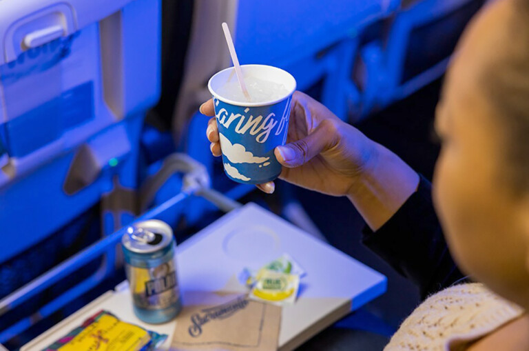 Alaska Airlines Eliminates Inflight Plastic Cups Paper cups on board Alaska Airlines flights.