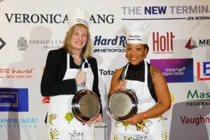 Chefs of the Year 2025, Sharon DeVivio, President, Vaughn College, and Uzo Okoye, Chief of Staff, New Terminal One at JFK Airport. (Queens Centers for Progress)