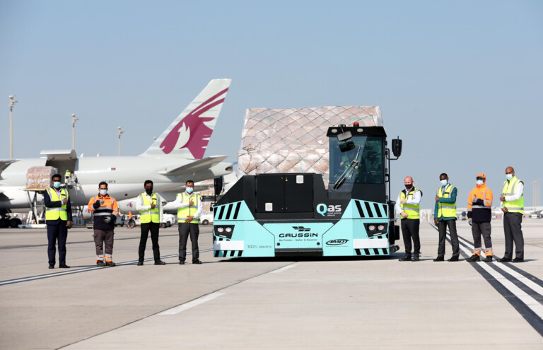 Qatar Airways Cargo Is First to Use Gaussin’s Zero-Emission AMDT FULL ELEC AMDT FULL ELEC automotive multi-directional transporter