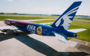Qatar Airways Boeing 777 in FIFA Special Livery.