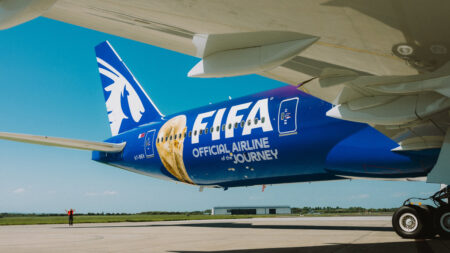 Qatar Airways Unveils FIFA Special Livery Qatar Airways Boeing 777 in FIFA Special Livery.