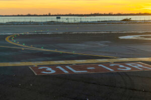 Runway 31L/13R at John F. Kennedy International Airport.