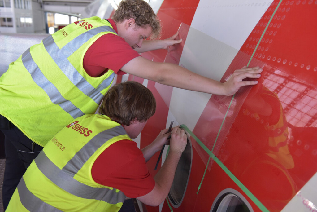 SWISS Becomes the First Passenger Airline to Adopt Carbon-efficient AeroSHARK Technology New York Airport SWISS Aeroshark application
